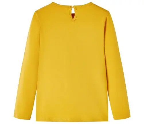 Bērnu Krekls Ar Garām Piedurknēm, Tumši Dzeltenbrūns, 128