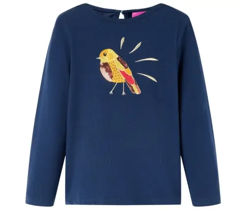 Vaikiški Marškinėliai Ilgomis Rankovėmis, Tamsiai Mėlyni