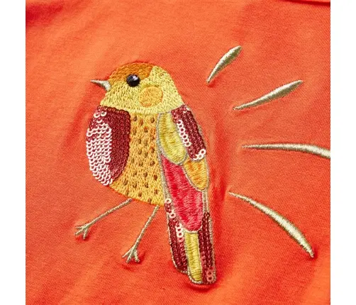 Bērnu Krekls Ar Garām Piedurknēm, Tumši Oranžs, 104