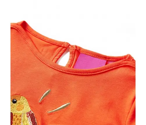 Bērnu Krekls Ar Garām Piedurknēm, Tumši Oranžs, 128