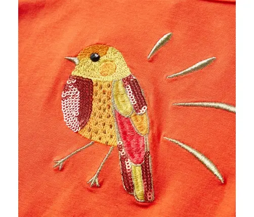 Bērnu Krekls Ar Garām Piedurknēm, Tumši Oranžs, 128