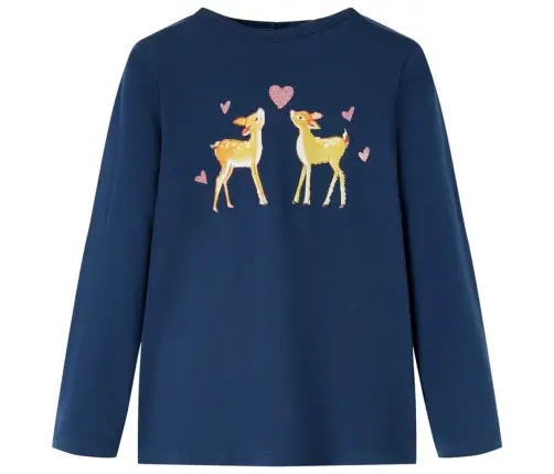 Bērnu Krekls Ar Garām Piedurknēm, Tumši Zils, 116