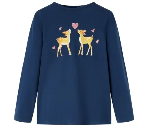 Vaikiški Marškinėliai Ilgomis Rankovėmis, Tamsiai Mėlyni, 128 Dydžio