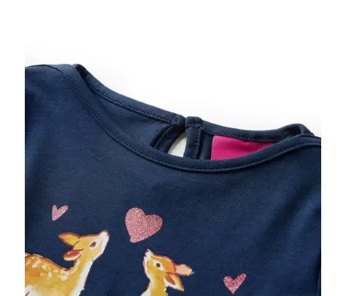 Vaikiški Marškinėliai Ilgomis Rankovėmis, Tamsiai Mėlyni, 128 Dydžio