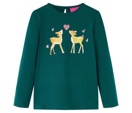 Pikkade Varrukatega Lastesärk, Tumeroheline, 128