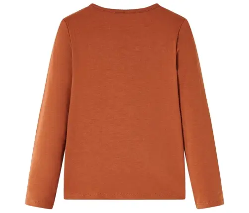 Bērnu Krekls Ar Garām Piedurknēm, Oranži Brūns, 104