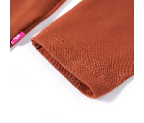 Bērnu Krekls Ar Garām Piedurknēm, Oranži Brūns, 116