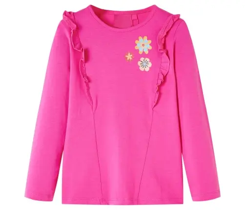 Bērnu Krekls Ar Garām Piedurknēm, Tumši Rozā, 104