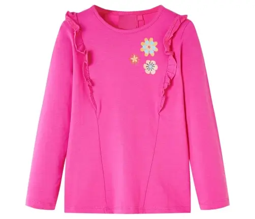 Pikkade Varrukatega Lastesärk, Tumeroosa, 116