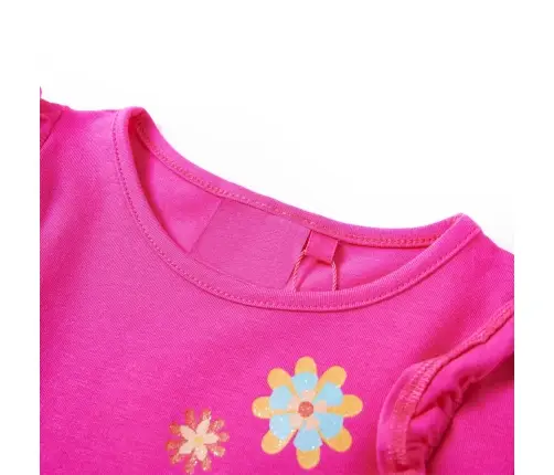 Vaikiški Marškinėliai Ilgomis Rankovėmis, Tamsiai Rožiniai, 128 Dydžio