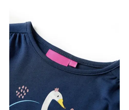 Bērnu Krekls Ar Garām Piedurknēm, Tumši Zils, 128