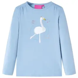 Vaikiški Marškinėliai Ilgomis Rankovėmis, Šviesiai Mėlyni, 116 Dydžio