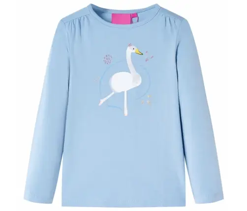Vaikiški Marškinėliai Ilgomis Rankovėmis, Šviesiai Mėlyni, 128 Dydžio