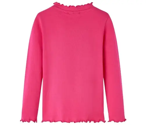 Vaikiški Marškinėliai Ilgomis Rankovėmis, Ryškiai Rožiniai, 140 Dydžio