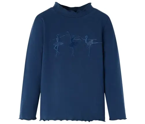 Vaikiški Marškinėliai Ilgomis Rankovėmis, Tamsiai Mėlyni, 116 Dydžio
