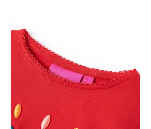 Pikkade Varrukatega Lastesärk, Punane, 104