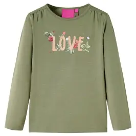 Bērnu Krekls Ar Garām Piedurknēm, Haki, 92