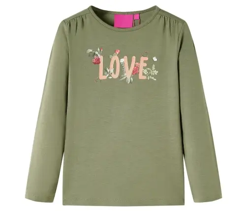 Bērnu Krekls Ar Garām Piedurknēm, Haki, 128