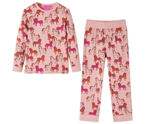 Bērnu Pidžama Ar Garām Piedurknēm, Gaiši Rozā, 104