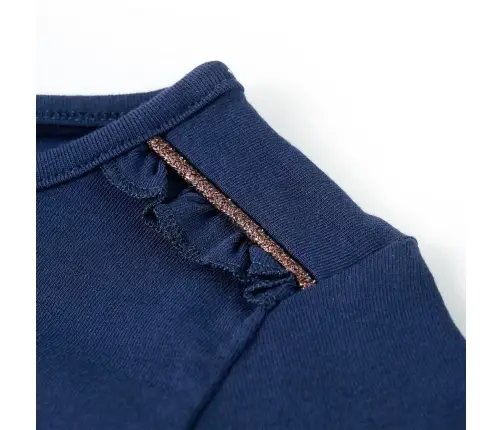 Bērnu Krekls Ar Garām Piedurknēm, Tumši Zils, 128