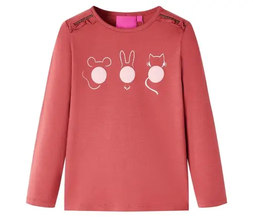 Bērnu Krekls Ar Garām Piedurknēm, Rozā, 128