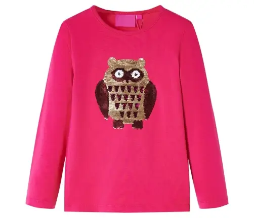 Bērnu Krekls Ar Garām Piedurknēm, Koši Rozā, 116