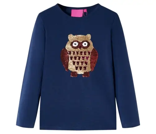 Bērnu Krekls Ar Garām Piedurknēm, Tumši Zils, 104