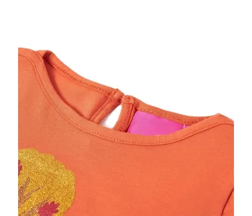 Bērnu Krekls Ar Garām Piedurknēm, Koši Oranžs, 128