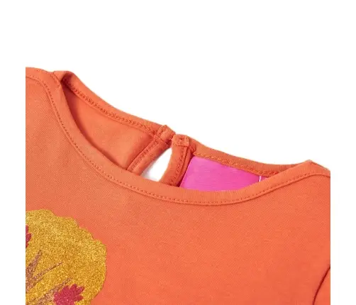 Vaikiški Marškinėliai Ilgomis Rankovėmis, Oranžiniai, 140 Dydžio