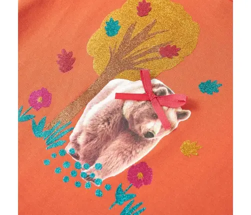 Vaikiški Marškinėliai Ilgomis Rankovėmis, Oranžiniai, 140 Dydžio