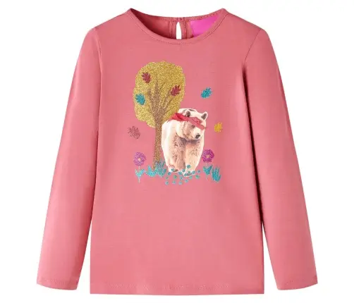 Pikkade Varrukatega Lastesärk, Vanaroosa, 116