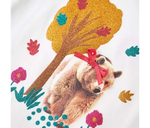 Vaikiški Marškinėliai Ilgomis Rankovėmis, Ekru Spalvos, 140 Dydžio