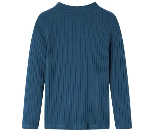 Vaikiški Marškinėliai Ilgomis Rankovėmis, Tamsiai Mėlyni, Juostų Rašto