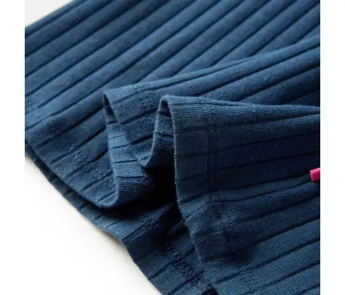 Vaikiški Marškinėliai Ilgomis Rankovėmis, Tamsiai Mėlyni, Juostų Rašto