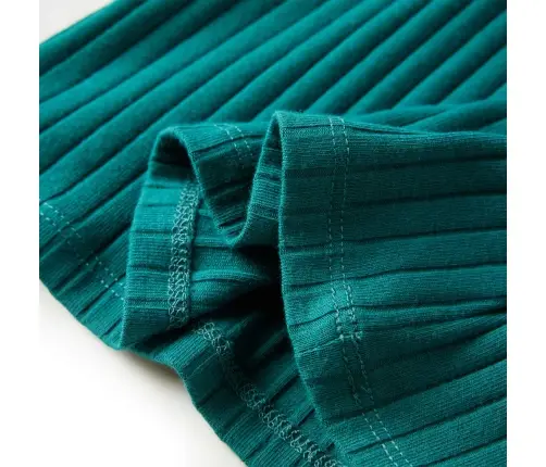 Vaikiški Marškinėliai Ilgomis Rankovėmis, Tamsiai Žali, Juostų Rašto