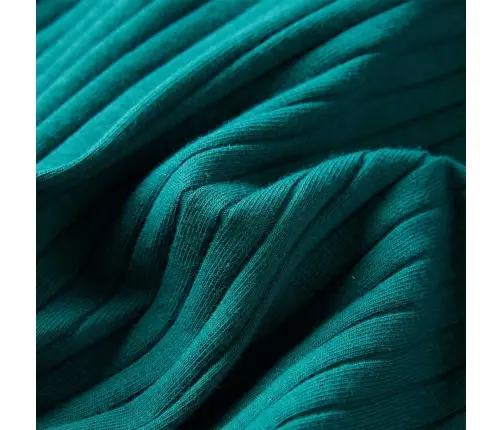 Vaikiški Marškinėliai Ilgomis Rankovėmis, Tamsiai Žali, Juostų Rašto