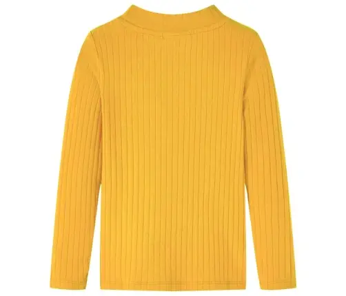 Vaikiški Marškinėliai Ilgomis Rankovėmis, Geltonai Rudi, Juostų Rašto