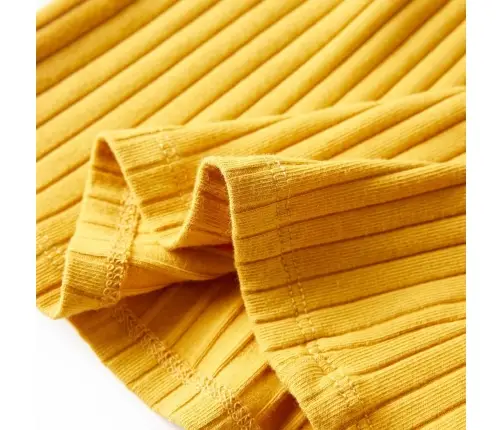 Vaikiški Marškinėliai Ilgomis Rankovėmis, Geltonai Rudi, Juostų Rašto