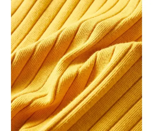 Vaikiški Marškinėliai Ilgomis Rankovėmis, Geltonai Rudi, Juostų Rašto