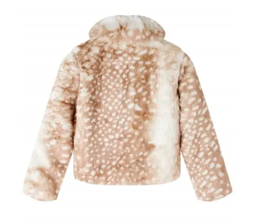 Vaikiškas Paltas, Smėlio Spalvos, Dirbtinis Kailis, 92 Dydžio