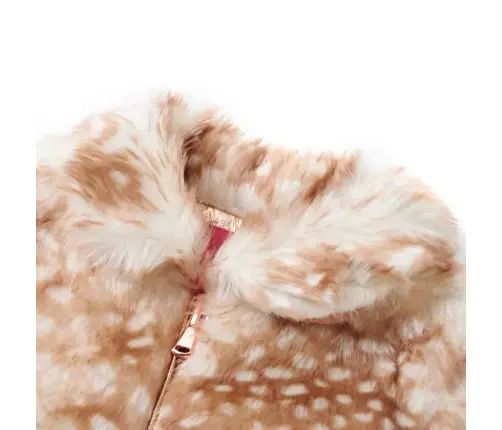 Vaikiškas Paltas, Smėlio Spalvos, Dirbtinis Kailis, 92 Dydžio