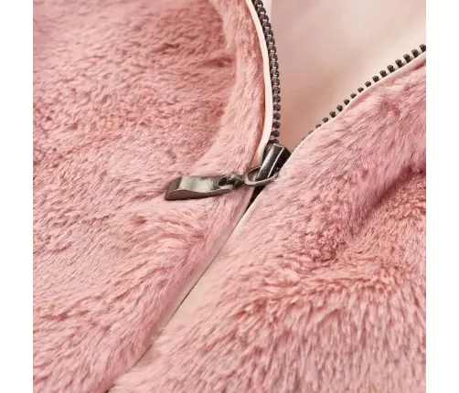 Vaikiškas Paltas, Rožinės Spalvos, Dirbtinis Kailis, 128 Dydžio