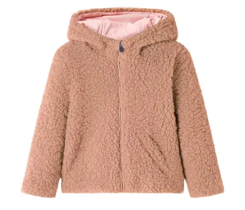 Bērnu Jaka Ar Kapuci, Mākslīgā Kažokāda, Gaiši Brūna, 104