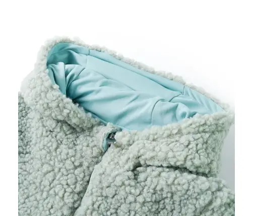 Vaikiška Striukė Su Gobtuvu, Mėtinė, Dirbtinis Kailis, 104 Dydžio