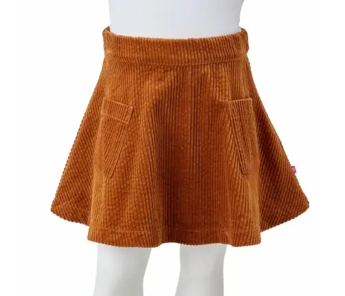 Bērnu Svārki Ar Kabatām, Konjaka Krāsā, Velvets, 92