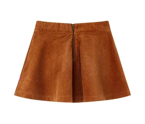 Bērnu Svārki Ar Kabatām, Konjaka Krāsā, Velvets, 104