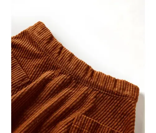 Bērnu Svārki Ar Kabatām, Konjaka Krāsā, Velvets, 104