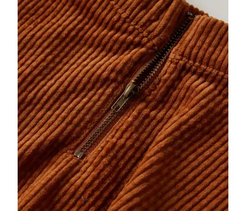 Bērnu Svārki Ar Kabatām, Konjaka Krāsā, Velvets, 104