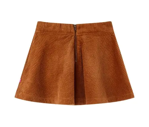 Bērnu Svārki Ar Kabatām, Konjaka Krāsā, Velvets, 116