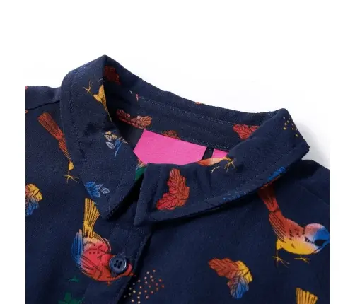 Vaikiška Suknelė Ilgomis Rankovėmis, Tamsiai Mėlynos Spalvos 92 Dydžio